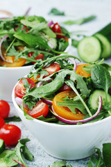 A bowl full of vegetable salad