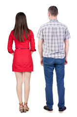 Back view of couple.