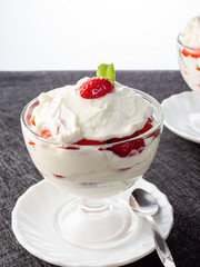 Bowl of Strawberries and Cream - 309851119