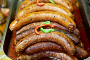 Traditional hungarian meat foodish name is hurka