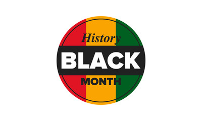 Black History Month. African American History. Celebrated annual. In February in United States and Canada. In October in Great Britain. Poster, card, banner, background. Vector illustration