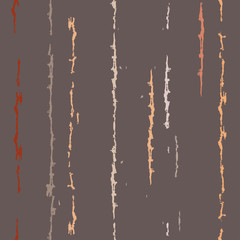 Seamless striped pattern. Vertical silhouettes. Hand drawn watercolor tempera sketch. Graphic abstract dynamic texture. Brown, beige, orange soft colored background. Vector - 309852516