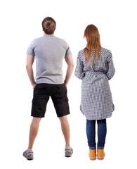 Back view of couple.