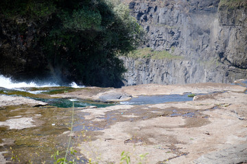 Victoria Falls during dry season, Zimbabwe / Zambia