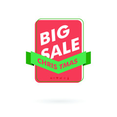 Fototapeta premium sale label merry christmas - sale special offer