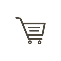 Trolley icon. Shopping Cart Icon. Shopping cart illustration for web, mobile apps. Shopping cart trolley icon vector