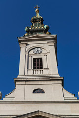 Fototapeta na wymiar Holy Archangel Michael Cathedral in city of Belgrade, Serbia