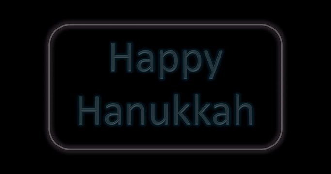 Wishing Happy hanukkah, festival of lights. 2d animation hand written lettering. Quote animated Video concept with text sign express celebrate special day. Bright Modern dynamic unique youth theme art