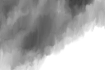 Abstract black and white painting . Monochrome paint splashes. Watercolor texture