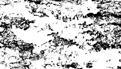 Distressed overlay texture of rough surface, cracked wood, tree bark. Grunge background. one color graphic resource.