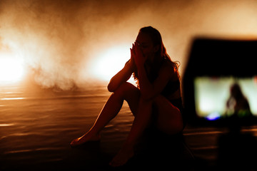 Beautiful modern dancer girl