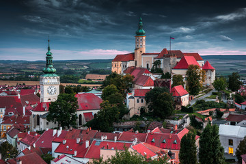Castle in Mikulov, South Moravia, Czech Republic as Seen from Goat Tower (Kozi Hradek)