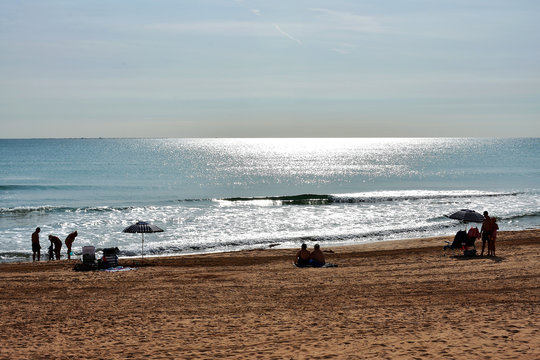 beach of Guardamar del Segura, Alicante. Spain. Europe. September 25, 2019