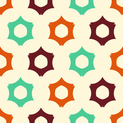 Bright seamless pattern with geometric elements.
