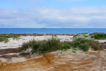 Turquoise waters and white sand in the Jurien Bay Marine Park on the Coral Coast of Western Australia