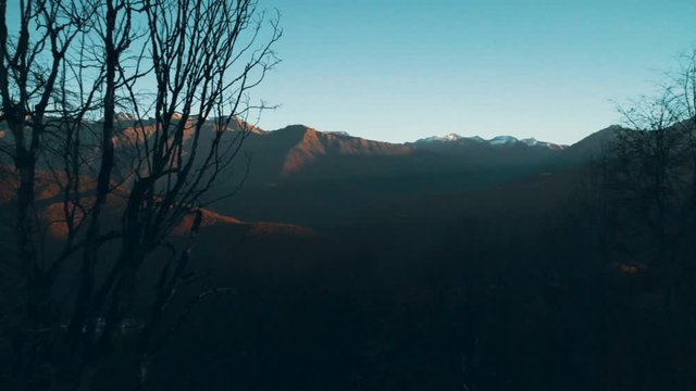 Landscape with mountains in Sochi Russia. Gorki Gorod 