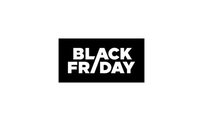 Black Friday Logo Discount Sale Promo Sticker Label Design Concept