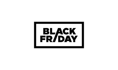 Black Friday Logo Discount Sale Promo Sticker Label Design Concept