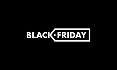 Black Friday Logo Discount Sale Promo Sticker Label Design Concept