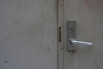 Close up of an industrial door