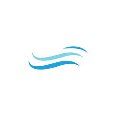 Naklejka premium Waves Logo Template vector symbol