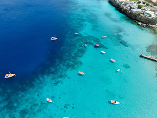 Fototapeta na wymiar Aerial view of Curaçao Westpunt, Caribbean