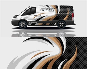 van car decal wrap design vector © Combo Wrap