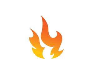 Naklejka premium Fire flame Logo icon vector illustration design