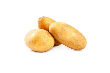 Potataes isolated on white background.