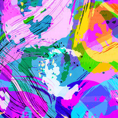 abstract color pattern in graffiti style quality illustration for your design