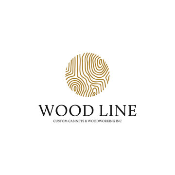 wood logo design inspiration, vector eps 10