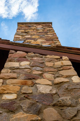 Stone chimney handmade