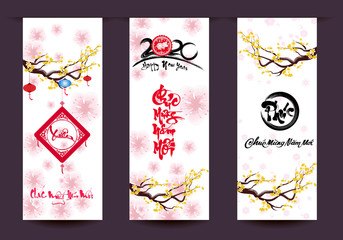 Happy vietnamese new year luna new year  vietnamese characters mean Happy New Year