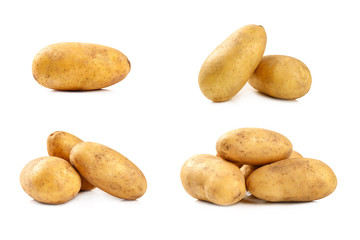 Fototapeta na wymiar Set of potato isolated on white background.