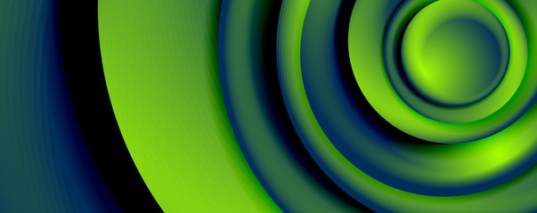 Vector 3d style abstract swirl circles, modern techno digital trendy abstract background. Vector Illustration For Wallpaper, Banner, Background, Card, Book Illustration, landing page