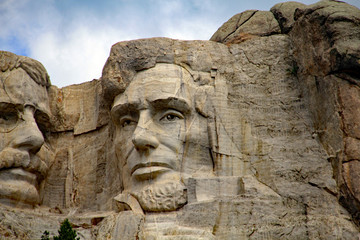 Fototapeta na wymiar Mount Rushmore and Abraham Lincoln