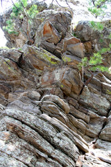 Fototapeta na wymiar Mount Rushmore rocks with color
