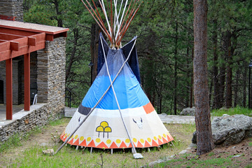 Native American teepee at Mount Rushmore