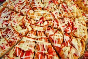 background of red peppers