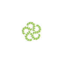 Tree leaf vector logo design, eco-friendly concept