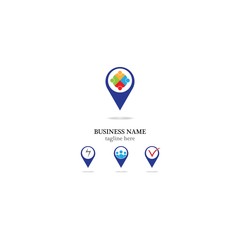 GPS logo template vector icon design
