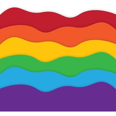 Rainbow pride logo template vector icon design