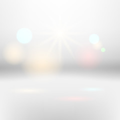 Obraz premium Vector Abstract white background with bokeh effect.
