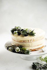 Layer Cake with Flowers