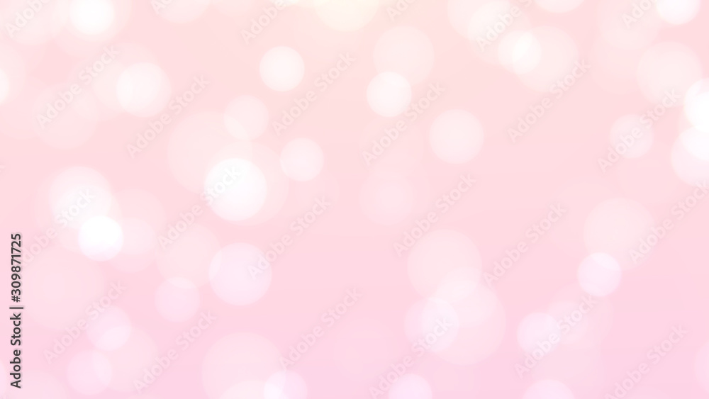 Wall mural abstract beautiful double bokeh light blurred glowing pastel gradient background. concept for weddin