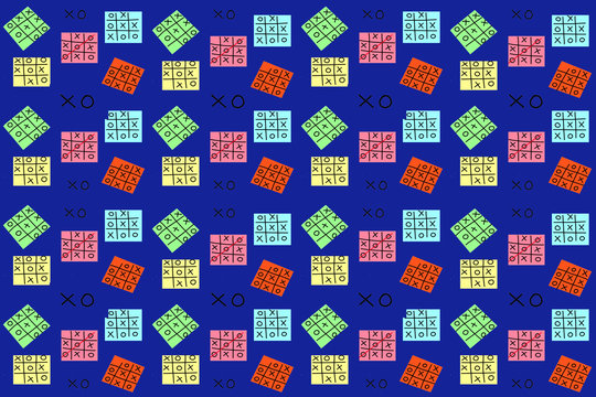 Seamless pattern Abstract background hand drawing with xoxo