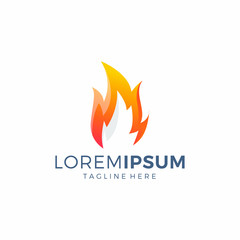 Fire or flame logo design