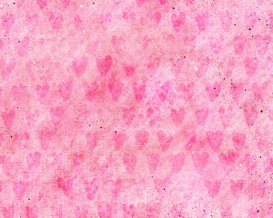 Pink Abstract Hearts Background