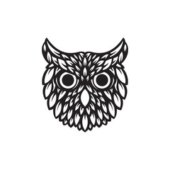 owl head vector illustration design vintage