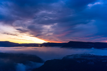 Dramatic landscape in Millau, France